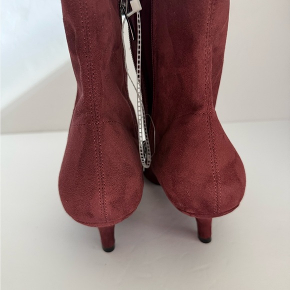 Nine West Burgundy Heeled Boots - Picture 3 of 11